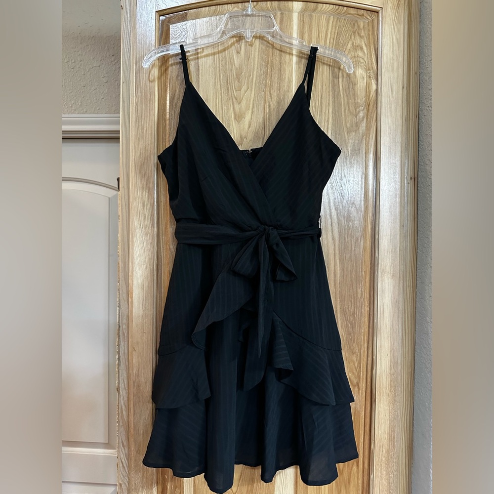 Trixxi Black Spaghetti Strap Sundress for Cocktail